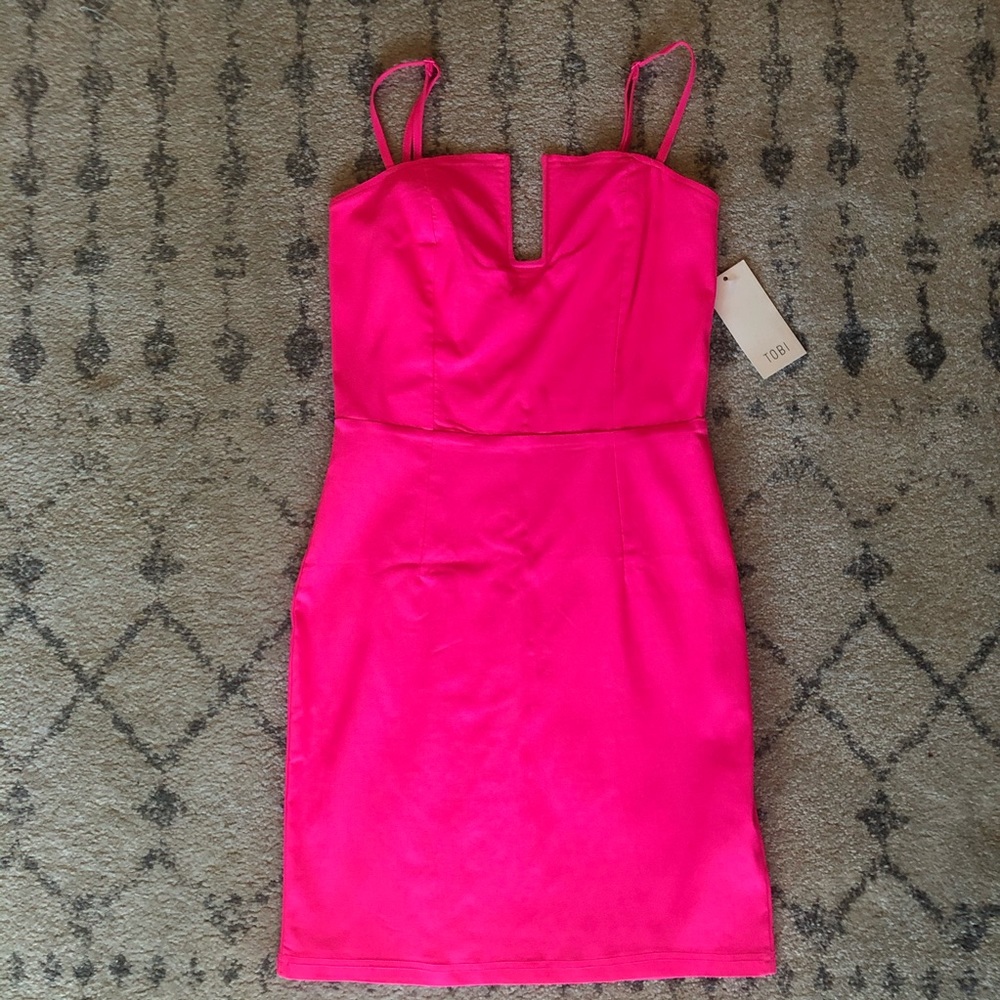 NWT Hot Pink Bodycon Dress from Tobi